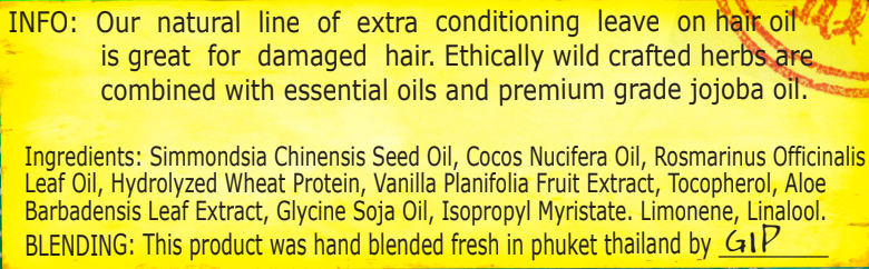 Rosemary and Vanilla Hair Oil