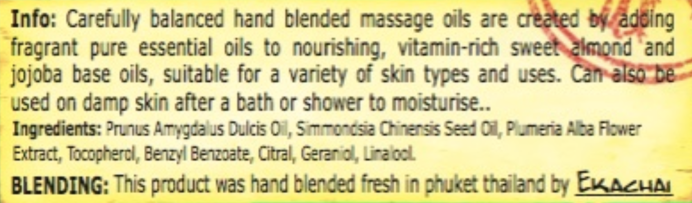 Frangipani Massage Oil