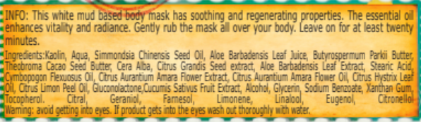 Orange Blossom Tea Body Mask