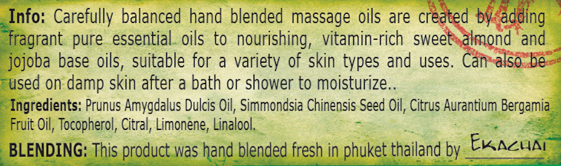 Thai Bergamot Massage Oil