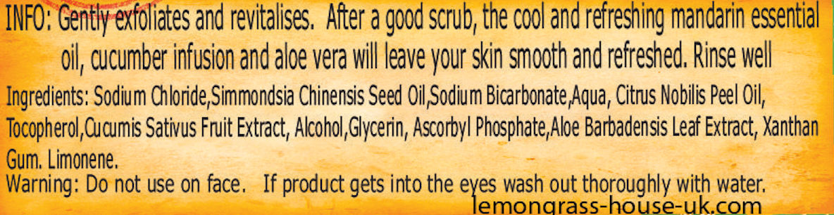 Mandarin Orange Body Scrub Salt Glow