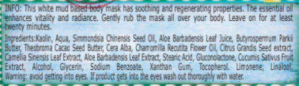 Blue Chamomile Body Mask