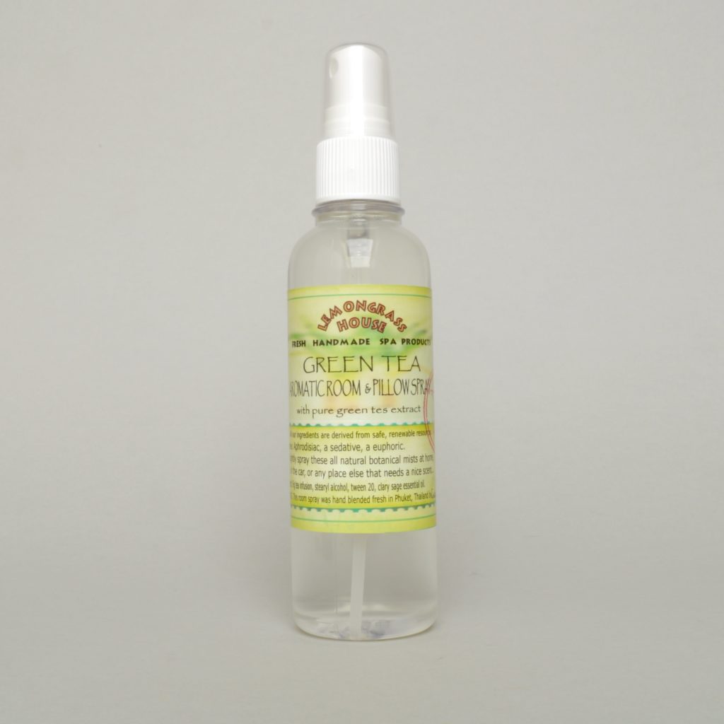 Green Tea Scented Room and Pillow Spray From Lemongrass House UK