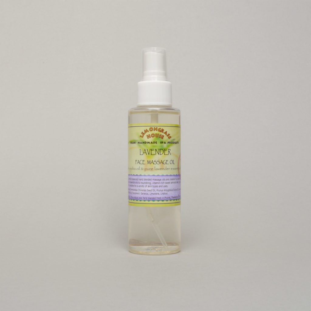 Lavender Scented Face Massage Oil From Lemongrass House UK