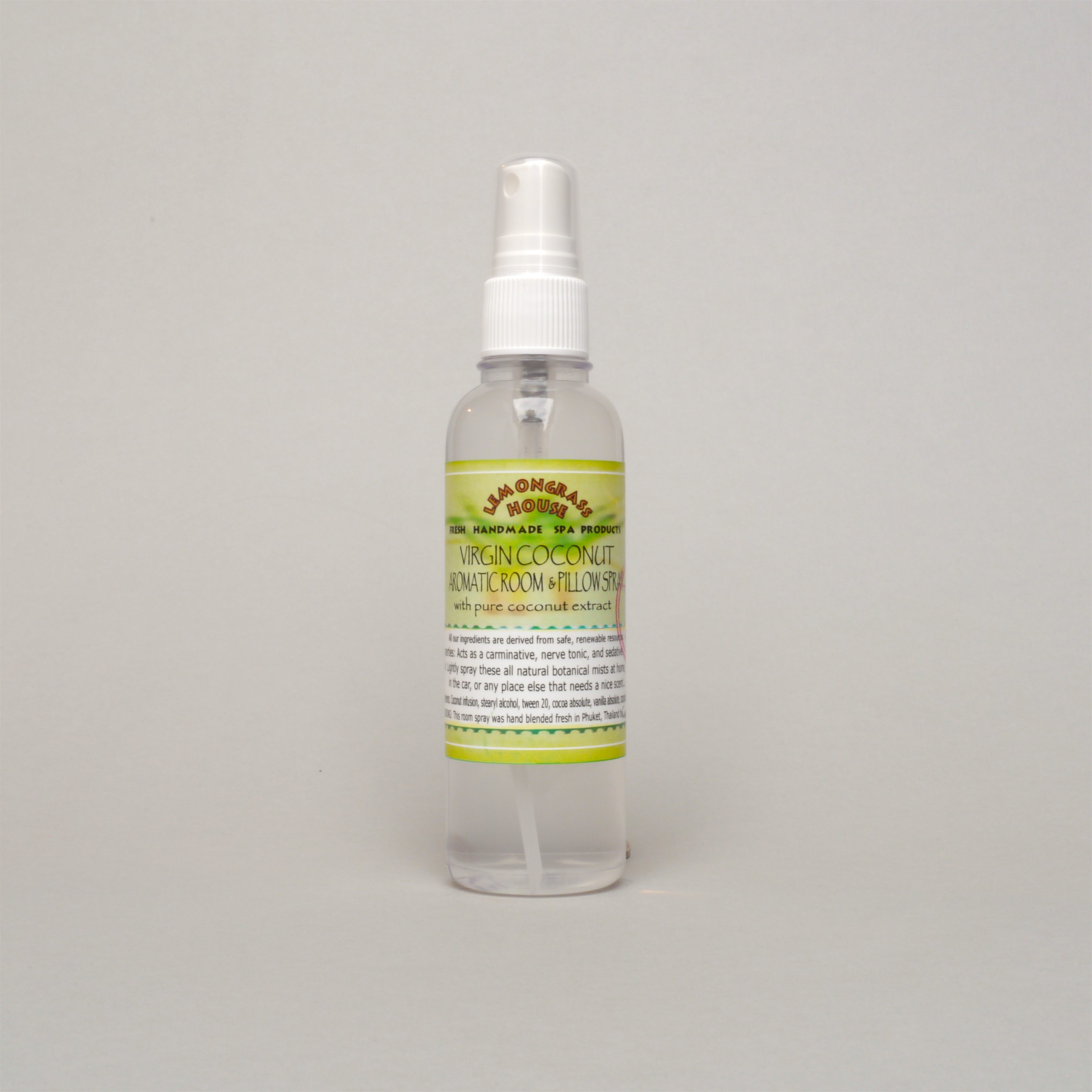 Virgin Coconut Scented Room and Pillow Spray From Lemongrass House UK